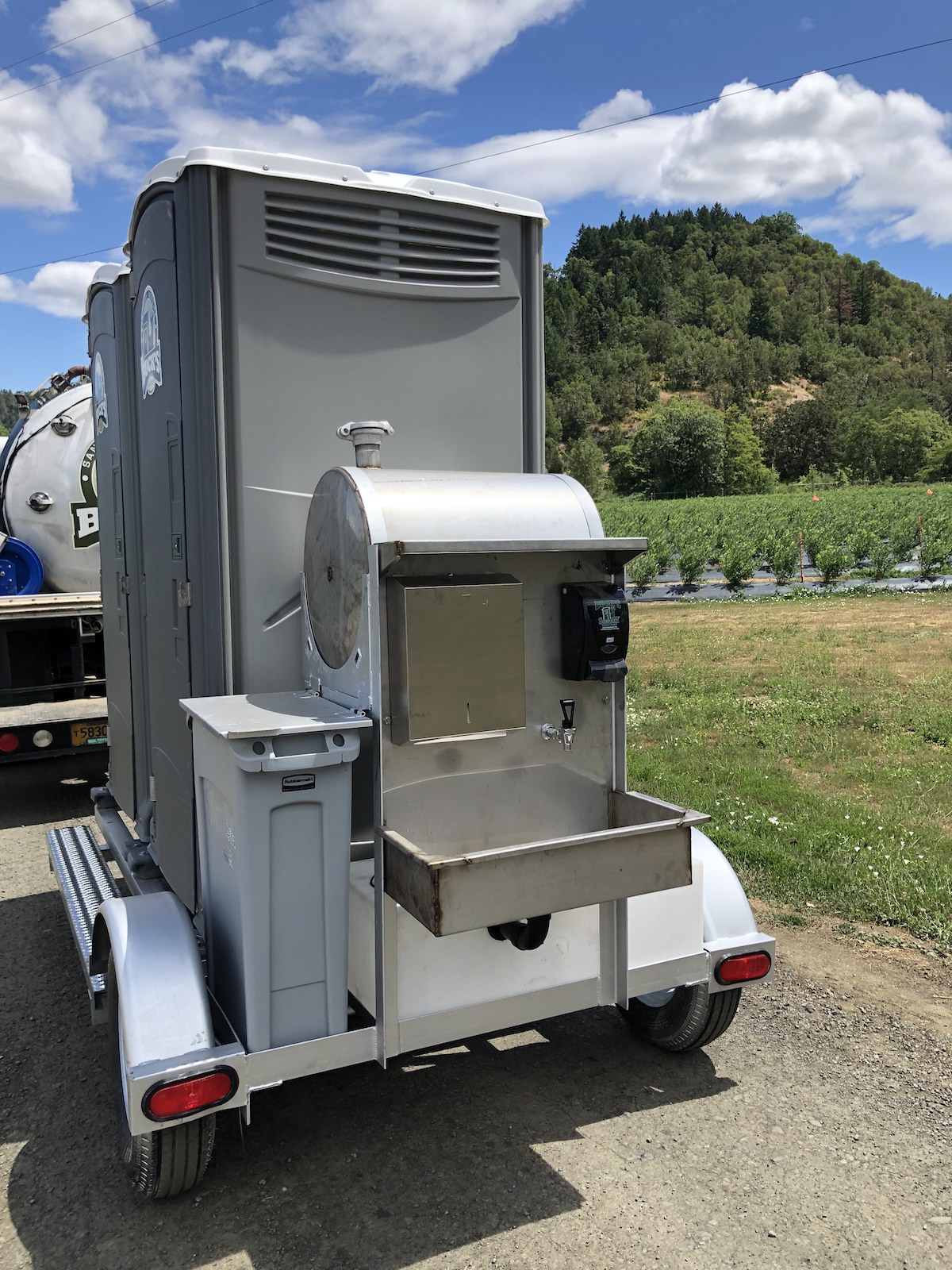 Buck's Sanitary Service - Ag Trailer with Potty and Outdoor Sink